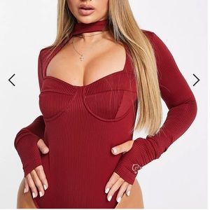 Reebok Cardi B cutout corset bodysuit